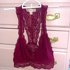 Burgundy red Francesca’s bralette